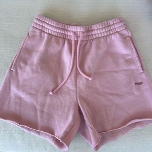 TNA Sweatfleece Cozy Fleece Boyfriend Fit Shorts, Small